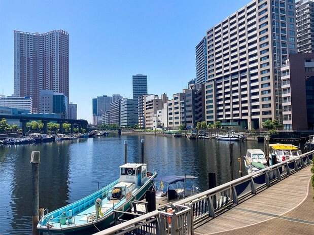 Tras perder sus viejas fábricas, la ribera junto a la estación de Tamachi se ha convertido en un distrito residencial en el que muchos tokiotas adinerados ansían vivir. (© Gianni Simone)