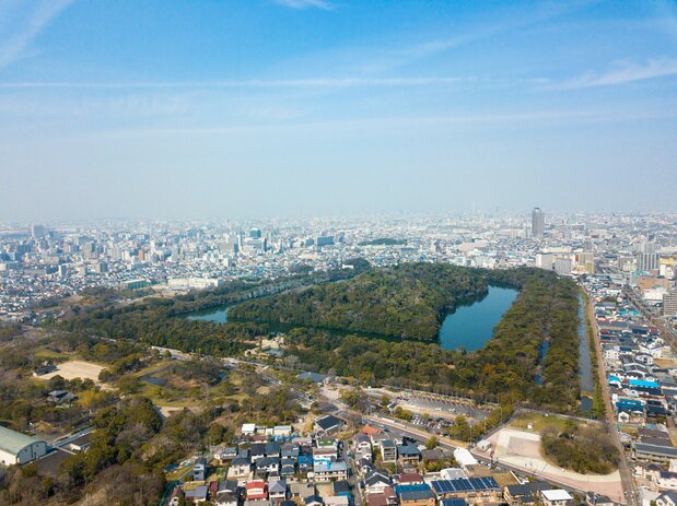 百舌鳥古墳群にある仁徳天皇陵古墳