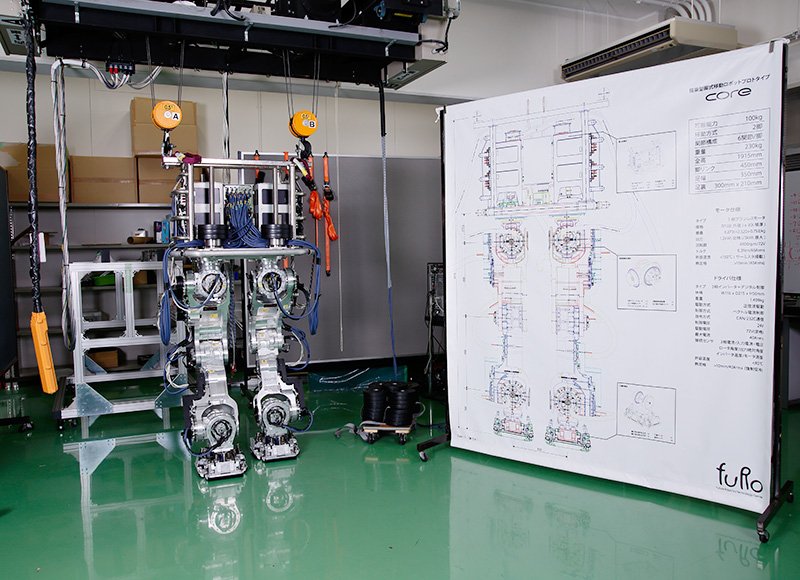 100キロの人や荷物をのせて移動できる未来の二足歩行ロボット「core（コア）」（写真：山田愼二）