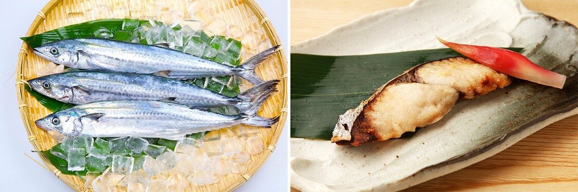 A la izquierda, carite oriental fresco; a la derecha, preparado en saikyōyaki; esto es, macerado en miso blanco y asado. (© PIXTA)