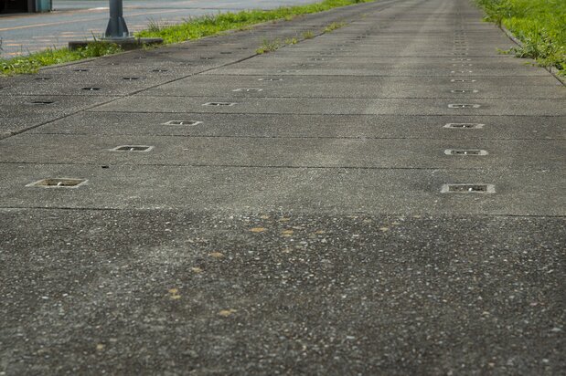 On the grounds of the Daini plant you can still see where the cable was laid a decade ago. (Photo taken September 2020)