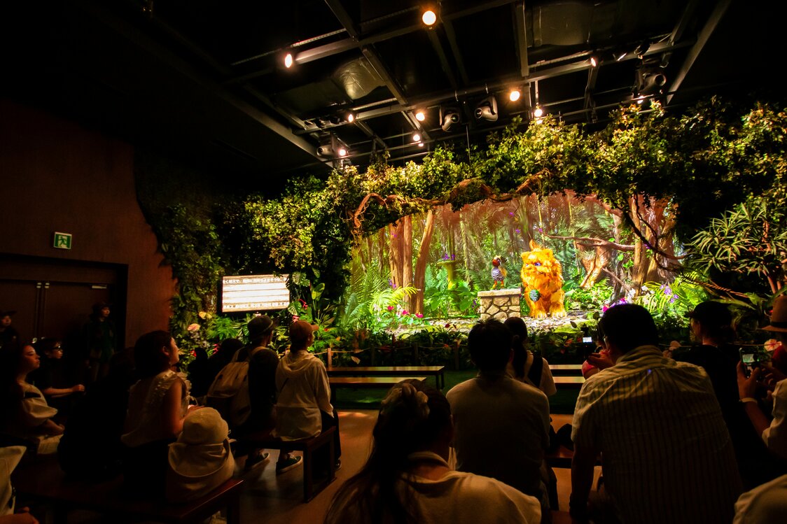 Le parc a pour mascottes les Yanbaru Friends, un coq sauvage d’Okinawa et un lion shīsā, qui font office de guide de forêt.