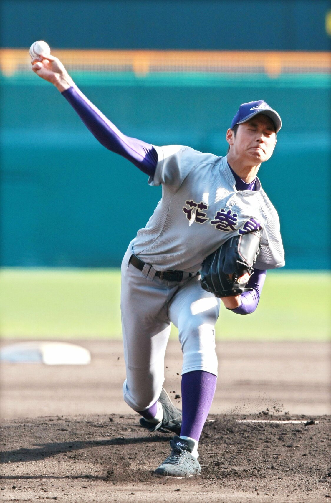 花巻東高時代、選抜高校野球で大阪桐蔭戦に先発した大谷。今と比べればだいぶ細い（2012年3月21日、兵庫県・甲子園球場）時事