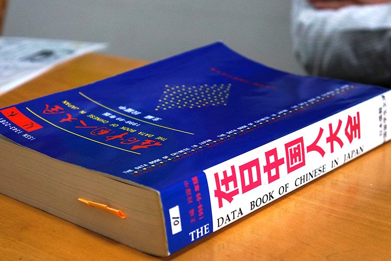 来日后出版的第一本书《在日中国人大全》