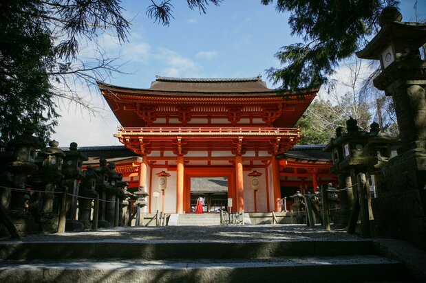 La entrada sur del gran santuario de Kasuga.