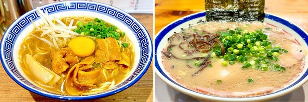 Tokushima-style ramen: Haruma (Nishi-Shinjuku, Shinjuku); Hakata-style ramen: Tanaka Shōten (Hitotsuya, Adachi) (© Yamakawa Daisuke)