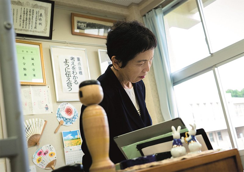 大甕小學校　江上君子校長