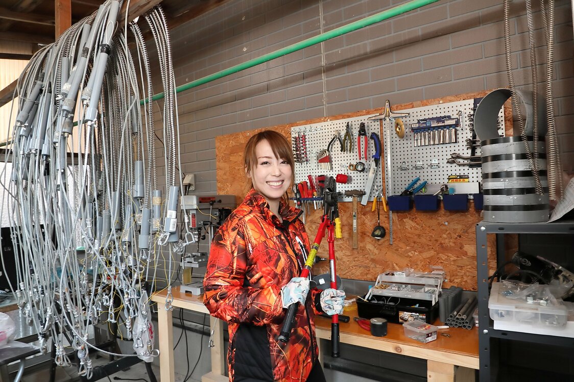 猟で使用するわなをほとんど手作りしている