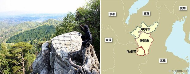 被視為甲賀忍者的修行之地的岩尾山和忍者=滋賀縣甲賀市(文化局提供/時事)