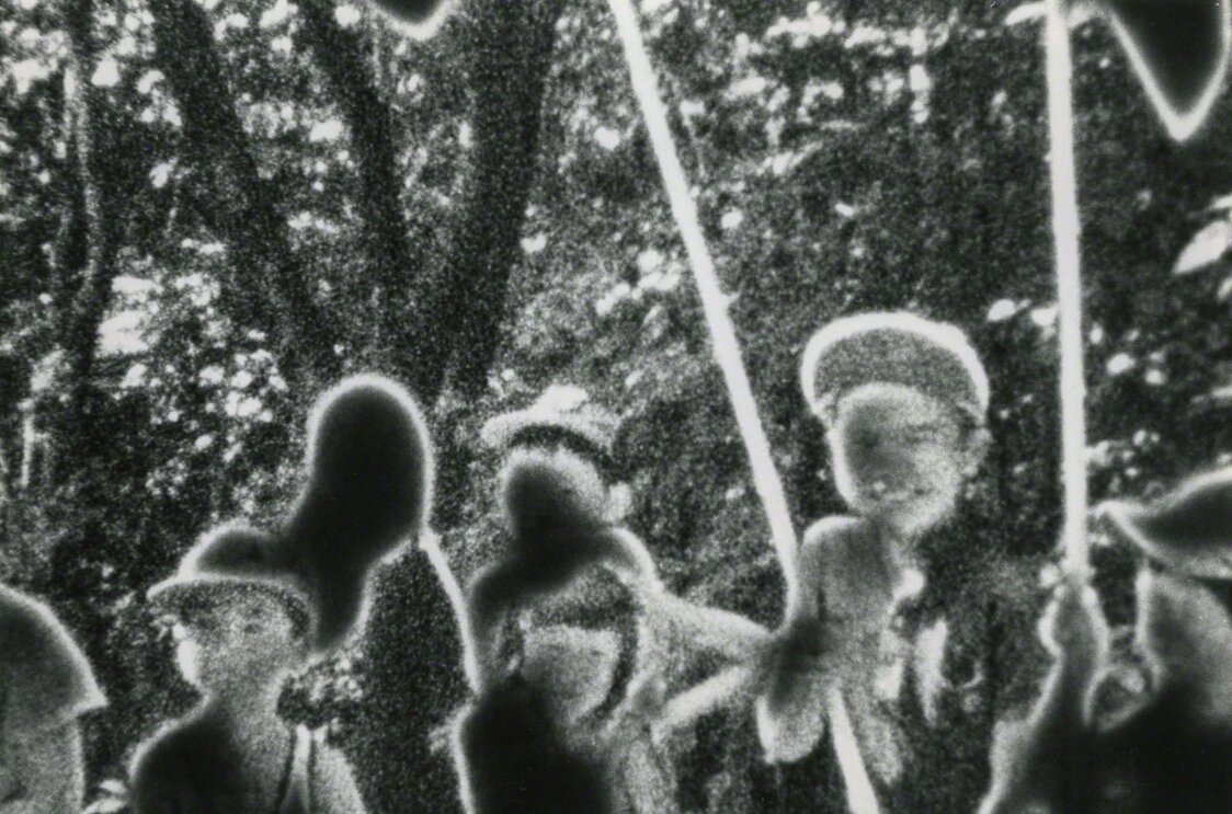 Children hunting for insects during their summer vacation. A lot of the dreams you have in old age seem to draw on memories from childhood. (© Ōnishi Naruaki)