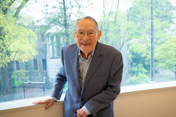 Masahide a été interviewé au Seien Bunko de la Shibusawa Eiichi Memorial Foundation, un édifice imposant construit l'année de sa naissance par la Shimizu-gumi (aujourd'hui Shimizu Corporation)