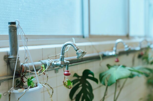 Estos grifos son testigos del trasiego del barrio a lo largo de los años, tanto en la casa de baños como en la cafetería.
