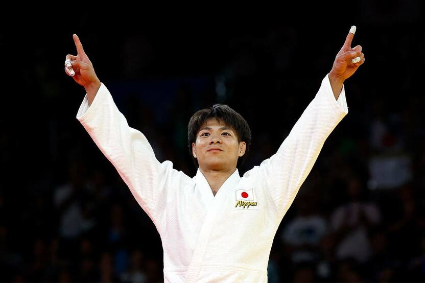 Déjà médaillé d'or des JO précédents, Abe Hifumi a réitéré cet exploit face au Brésilien Willian Lima. (Reuters)