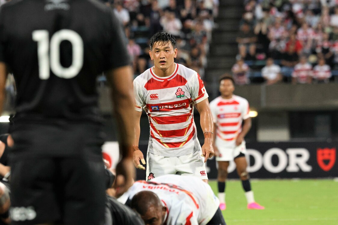 W杯初出場となる若き司令塔・李承信。強化試合では正確無比なキックで得点源となった　写真：大友信彦