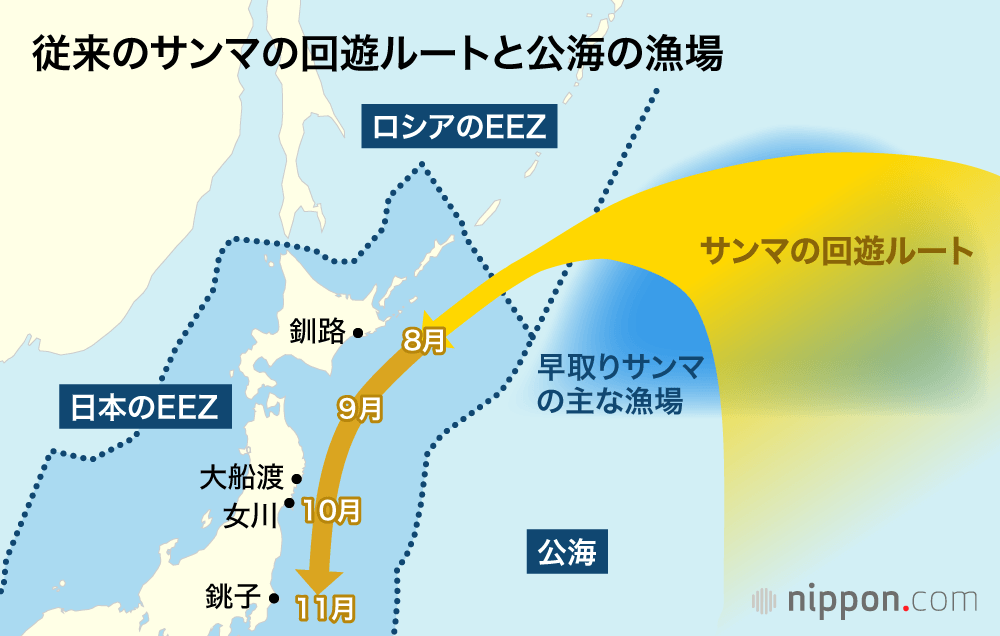 初サンマが豊洲で過去最高の1匹2万5000円！：2023年も大不漁の予測、海水温の上昇などが要因
