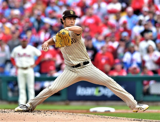 2009年の第2回大会以来2回目のWBC出場となるダルビッシュ。36歳となった22年シーズンは、サンディエゴ・パドレスで16勝を挙げる活躍を見せた(2022年10月23日、米フィラデルフィア)AFP=時事
