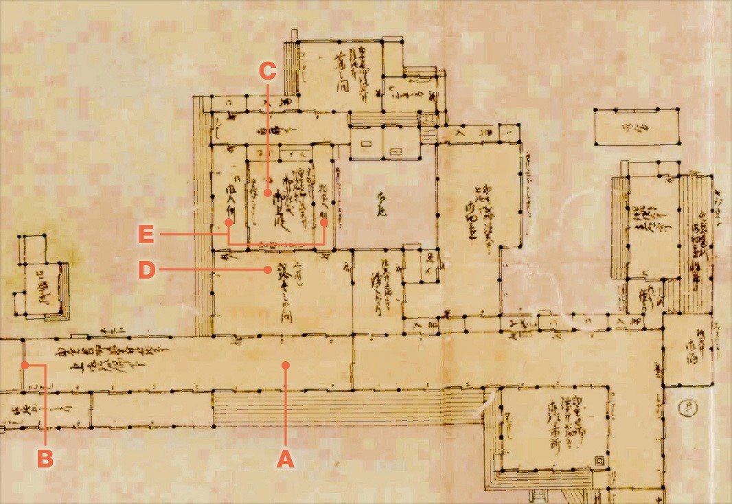 『江戸城御本丸大奥向惣絵図』東京都立中央図書館特別文庫室所蔵