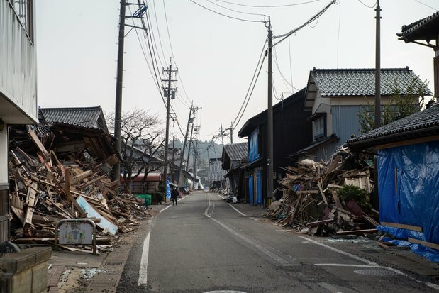 蛸島町の西に隣接する市街地・正院地区も、特に被害が大きかった地域の一つ
