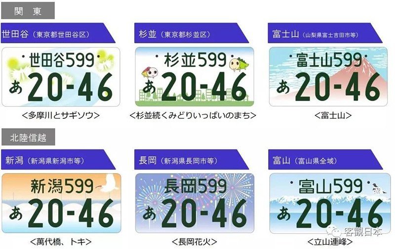 花1千日元，让你的车牌彩色起来