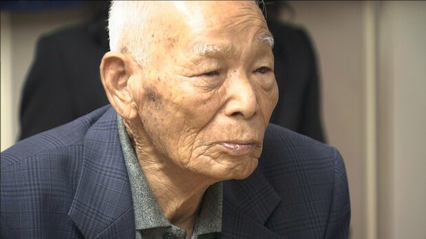 元陸軍一等兵の村上輝夫さん(1920年生)。カウラ事件70周年、75周年の記念行事に参加した ©瀬戸内海放送