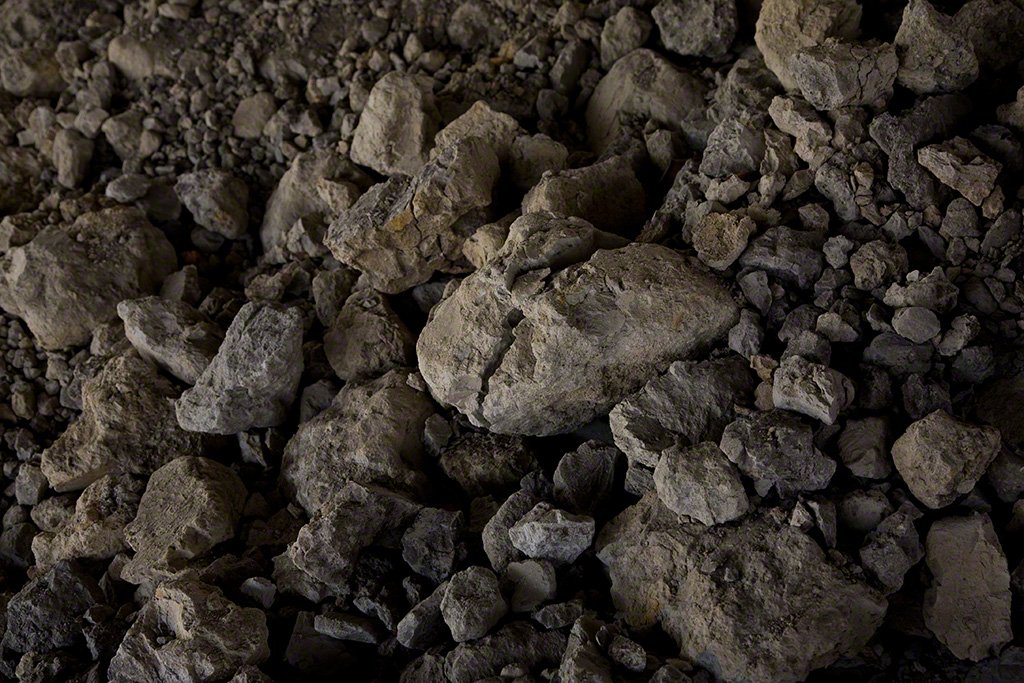 The clay used to make “bizen” pottery, collected from the earth beneath rice fields.
