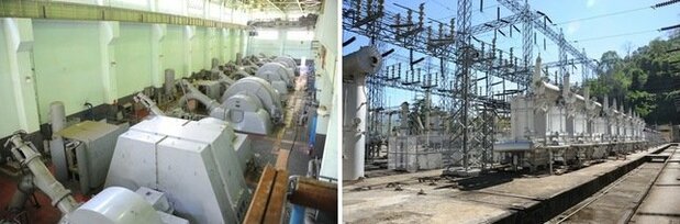 バルーチャンダム水力発電所(在ミャンマー日本大使館提供)