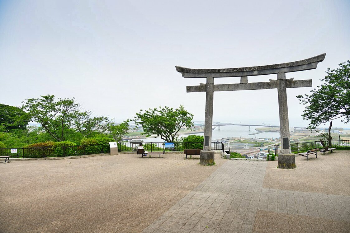 避難場所となった日和山公園