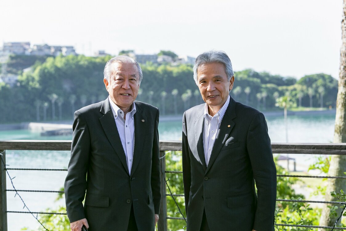 共に世界遺産登録に尽力した池田氏と