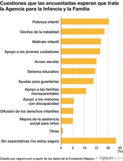 Cuestiones que las encuestadas esperan que trate la Agencia para la Infancia y la Familia