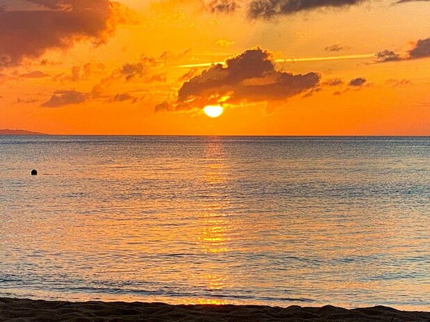 石垣島愜意的夕陽