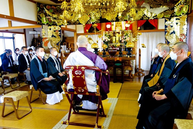薬王寺で行われた畠山重忠の慰霊祭(横浜市旭区鶴ヶ峰)=筆者撮影
