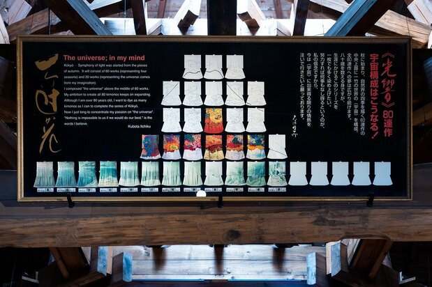 Composición de Kōkyō, obra que el artista dejó a medio acabar antes de su fallecimiento.  