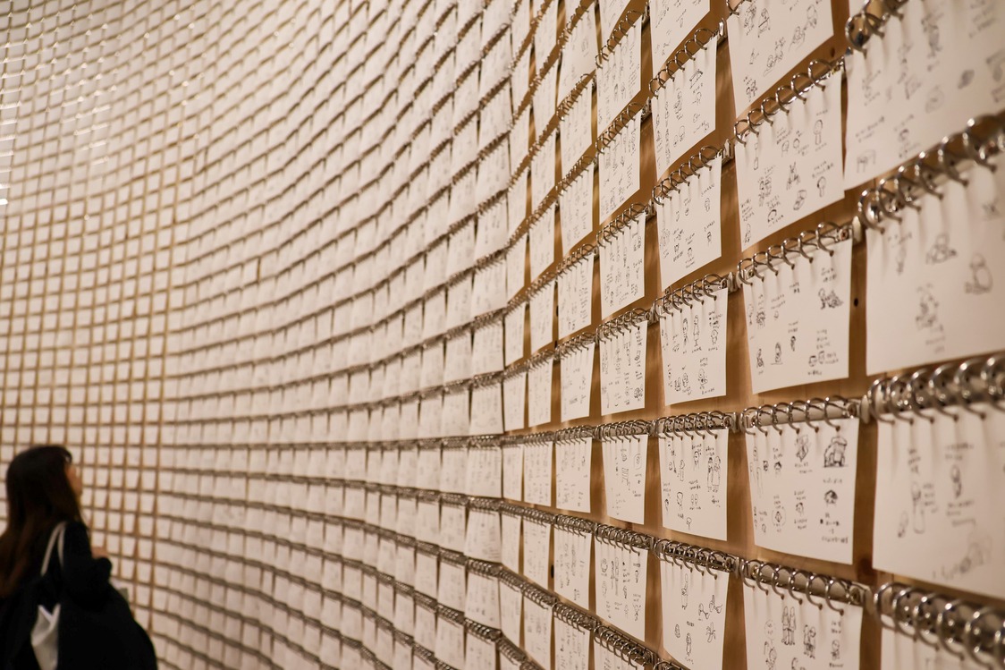 Exposición de los bocetos que muestran el germen de las ideas de Yoshitake.